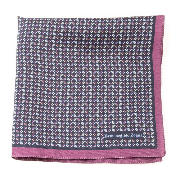 Ermenegildo Zegna Pocket Square Men size 30X30 Purple